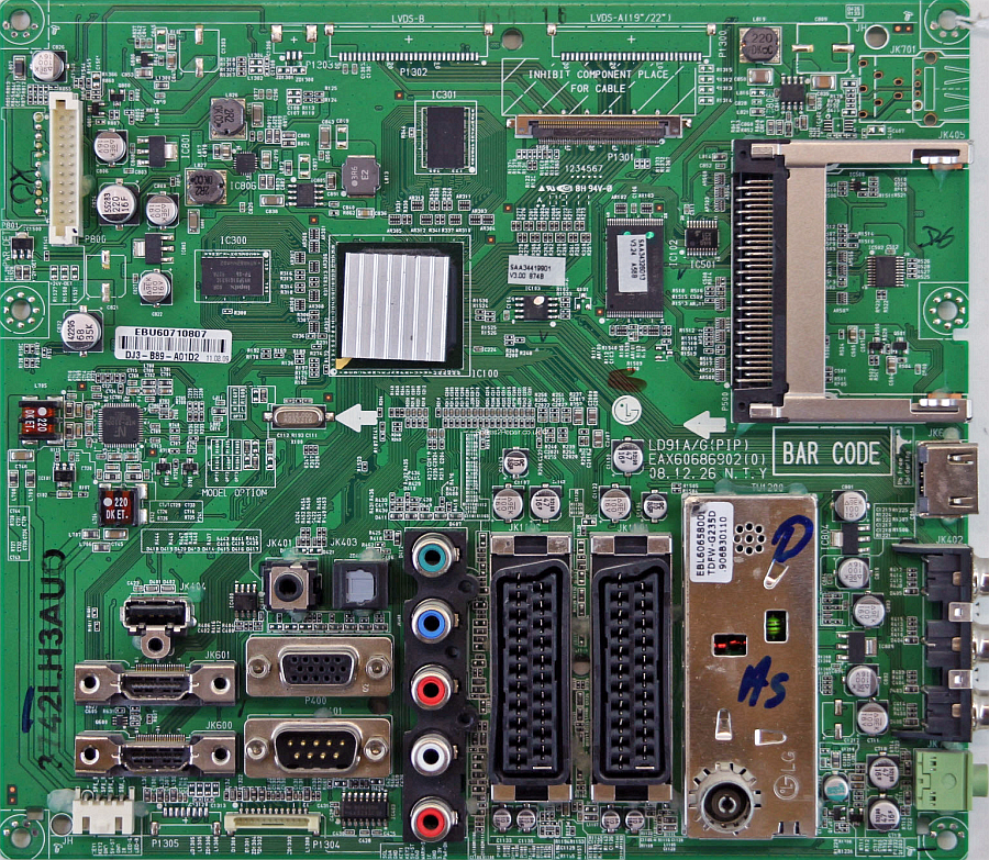 Какая схема телевизора LG LCD 32LH4000 (Service Manual Chassis LD91A, EAX60686902)